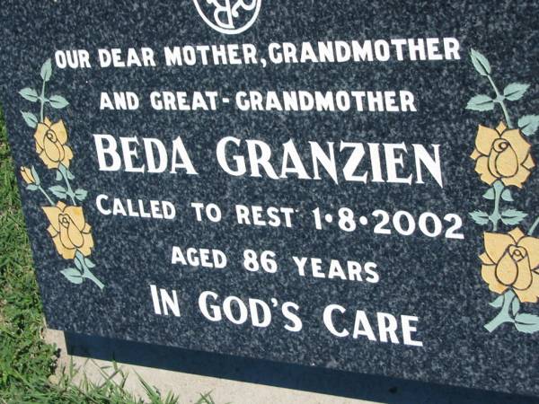 Beda GRANZIEN  | 1 Aug 2002, aged 86  | Mount Beppo Apostolic Church Cemetery  | 