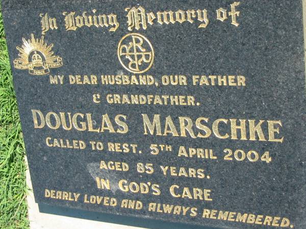 Douglas MARSCHKE  | 5 Apr 2004, aged 85  | Mount Beppo Apostolic Church Cemetery  | 