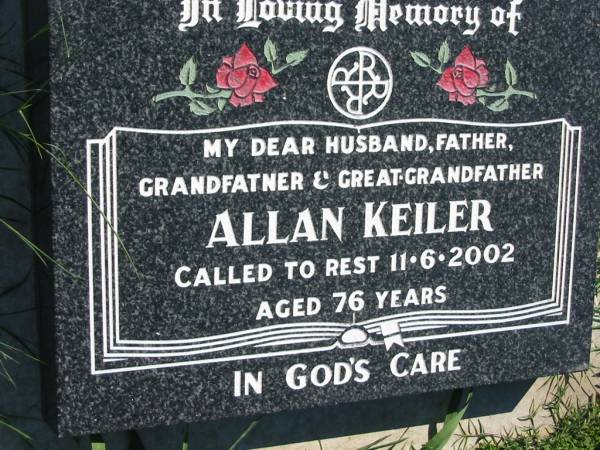 Allan KEILER  | 11 Jun 2002, aged 76  | Mount Beppo Apostolic Church Cemetery  | 
