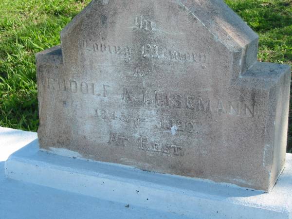 Rudolf A LEISEMANN  | 1845 - 1920  | Mount Beppo Apostolic Church Cemetery  | 