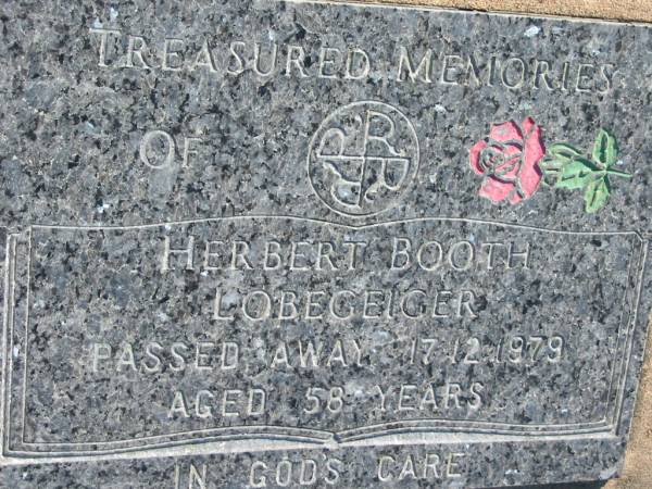 Herbert Booth LOBEGEIGER  | 17 Dec 1979, aged 58  | Mount Beppo Apostolic Church Cemetery  | 