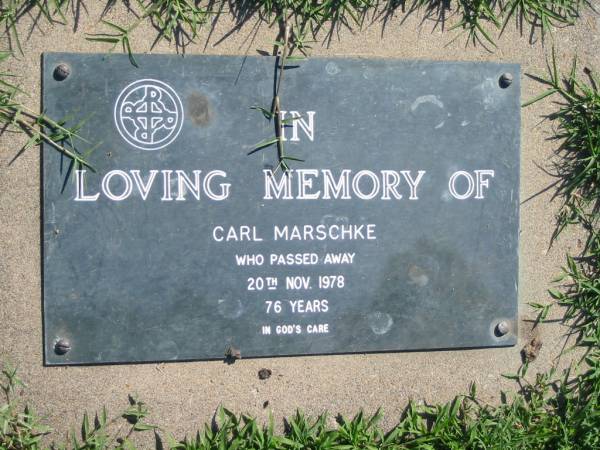 Carl MARSCHKE  | 20 Nov 1978, aged 76  | Mount Beppo Apostolic Church Cemetery  | 