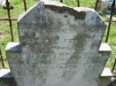 
Heinrich WOLFF,
born 4 Jan 1840 died 6 Feb 1905;
Mt Beppo General Cemetery, Esk Shire
