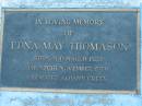 Edna May THOMASON; B: 3 Mar 1922; D: 28 Nov 1979; cremated Albany Creek Mt Mee Cemetery, Caboolture Shire 