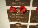 
Colin EDMONDS; 30-12-1913 - 27-4-2005
War Memorial, Elsie Laver Park, Mudgeeraba
