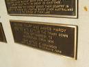 
George TRAPP and James HARDY
credited with cutting the track down from Springbrook to Mudgeeraba circe 1906. Trapp settled at Neranwood. Hardy purchased Frederichs farm.
Pioneers Memorial, Elsie Laver Park, Mudgeeraba
