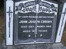 John Joseph CUDDIHY,
husband father,
died 28 Mary 1950 aged 72 years;
Mudgeeraba cemetery, City of Gold Coast