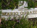 
Mario OGRAZDEN,
1951 - 2002,
remembered by mother & family;
Mudgeeraba cemetery, City of Gold Coast
