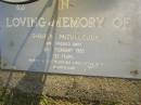 Sharene MCCULLOUGH,
died 25 Feb 1985 aged 23 years;
Mudgeeraba cemetery, City of Gold Coast