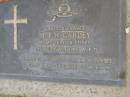 H.F.H. GARDEY,
died 2 Feb 1985 aged 71 years;
Mudgeeraba cemetery, City of Gold Coast