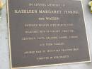 
Kathleen Margaret JENKINS (nee WATSON),
died 10 March 1993,
mum of Colleen, Christine, Geoffrey, Patti,
Gregory, Janine, Adrian,
nar of 17 granchildren;
Mudgeeraba cemetery, City of Gold Coast
