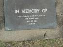 
Josephus J. CORNILISSEN,
died 8 Oct 1981 aged 55 years;
Mudgeeraba cemetery, City of Gold Coast
