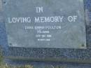 
Zara Emma POULTON,
stillborn 30 Dec 1986;
Mudgeeraba cemetery, City of Gold Coast
