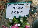 
Olga PRICE;
Mudgeeraba cemetery, City of Gold Coast

