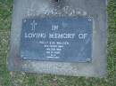 
Polly Eva WALDEN,
died 25 Jan 1998 aged 91 years,
husband Albert;
Mudgeeraba cemetery, City of Gold Coast
