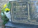 
Charles,
22 Oct 1930 - 16 Aug 1999,
husband of Maureen,
father grandfather;
[REDO surname?]
Mudgeeraba cemetery, City of Gold Coast

