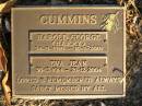 
Harold George (Harry) CUMMINS,
24-9-1916 - 10-1-2001;
Eva Jean CUMMINS,
30-12-1914 - 29-12-2004;
Mudgeeraba cemetery, City of Gold Coast
