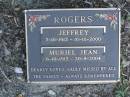 
Jeffrey ROGERS,
7-10-1913 - 16-10-2000;
Muriel Jean ROGERS,
6-10-1915 - 20-8-2004;
Mudgeeraba cemetery, City of Gold Coast
