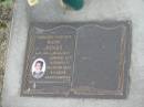 
Irene JONES,
9-5-1919 - 18-12-2000,
survived by daughter 3 grandchildren
4 great-grandaughters;
Mudgeeraba cemetery, City of Gold Coast
