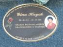 Gina HAYEK,
26-11-34 - 01-10-06,
mother grandmother partner;
Mudgeeraba cemetery, City of Gold Coast
