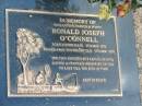 Ronald Joseph OCONNELL,
father poppy,
born 8 May 1933 Young NSW,
died 6 Dec 2007 Southport QLD;
Mudgeeraba cemetery, City of Gold Coast