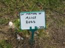 
Alice ROSS;
Mudgeeraba cemetery, City of Gold Coast
