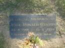 
Jesse Ronald WESTON,
23-4-1901 - 15-4-1992,
dad;
Mudgeeraba cemetery, City of Gold Coast
