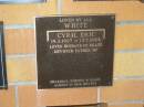 Cyril Eric WHITE,
19-3-1927 - 13-7-2006,
husband of Grace,
father of Sharman, Gordon & Mark;
Mudgeeraba cemetery, City of Gold Coast