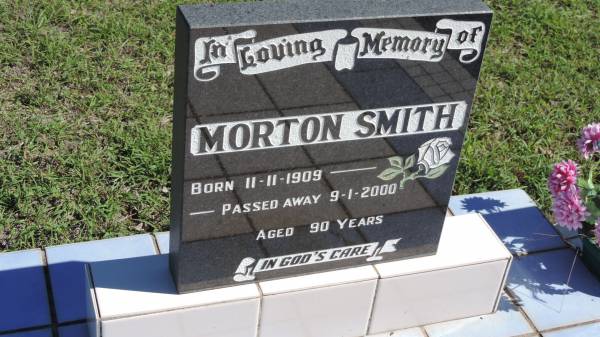Morton SMITH  | b: 11 Nov 1909  | d: 9 Jan 2000 aged 90  |   | Mulgildie Cemetery, North Burnett Region  |   | 