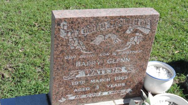 Barry Glenn WATERS  | d: 19 Mar 1963 aged 3  |   | Mulgildie Cemetery, North Burnett Region  |   | 