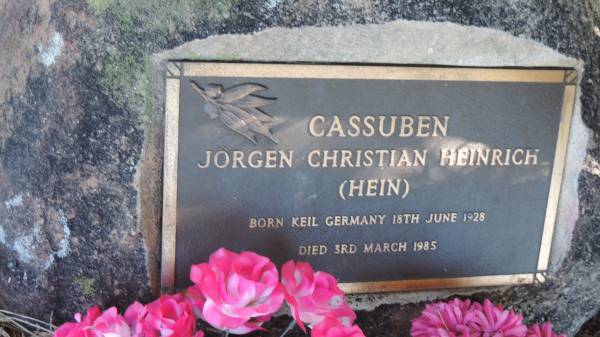 Jorgen Christian Heinrich CASSUBEN (Hein)  | b: Keil, Germany 11 Jun 1928  | d: 3 Mar 1985  |   | Mulgildie Cemetery, North Burnett Region  |   | 