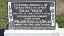 
Emily SMITH
d: 31 Oct 1956 aged 67

husband
William Hardidge SMITH
d: 14 Jul 1961 aged 78

Mulgildie Cemetery, North Burnett Region

