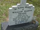 
William Martin FRASER,
second son of
Douglas Martin & Marion Dorothea Jane FRASER,
born 23 Feb 1922 died Mundoolun 11 Dec 1997;
Mundoolun Anglican cemetery, Beaudesert Shire
