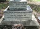 
Robert De Burgh PRESSE,
husband of Beryl,
father of Margaret,
eldest son of Fanny & De Burgh PERSSE,
born Wyambyn 7 APril 1912,
died 4 Feb 1961;
Mundoolun Anglican cemetery, Beaudesert Shire
