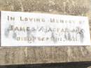 
James MACFARLANE,
died 12 Sept 1921;
Murphys Creek cemetery, Gatton Shire
