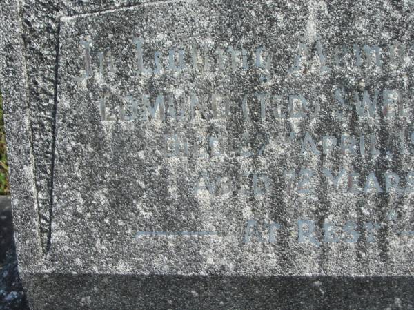 Edmund (Ted) SWEETNAM,  | died 27 April 1970 aged 72 years;  | Murwillumbah Catholic Cemetery, New South Wales  | 