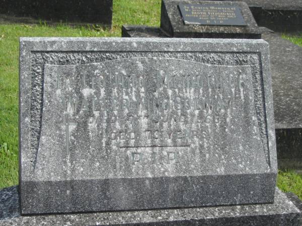 Walter King SOLWAY,  | died 17 June 1968 aged 73 years;  | Murwillumbah Catholic Cemetery, New South Wales  | 