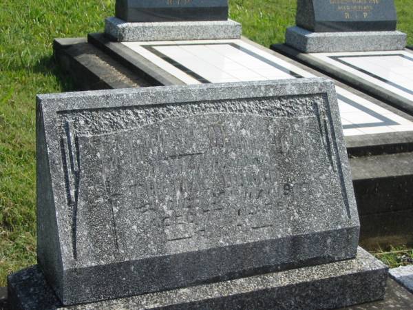 Thomas DUNNE,  | husband,  | died 22 May 1966? aged 77 years;  | Murwillumbah Catholic Cemetery, New South Wales  | 