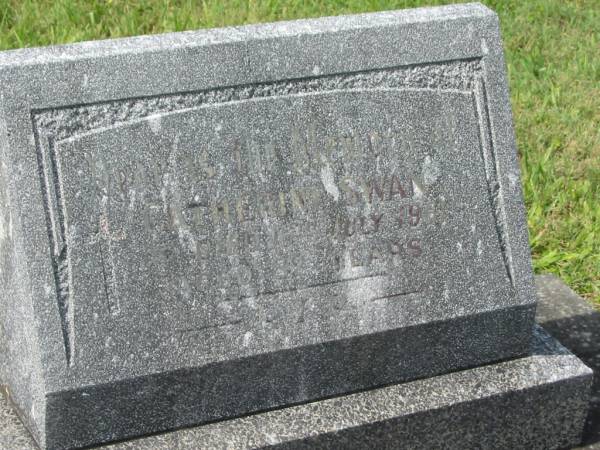 Catherine SWAN,  | died 16 July 1961 aged 82 years;  | Murwillumbah Catholic Cemetery, New South Wales  | 