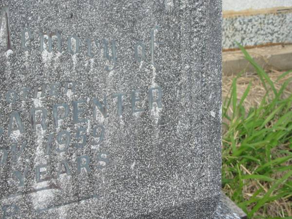 Michael CARPENTER,  | brother,  | died 9 Nov 1959 aged 75 years;  | Murwillumbah Catholic Cemetery, New South Wales  | 