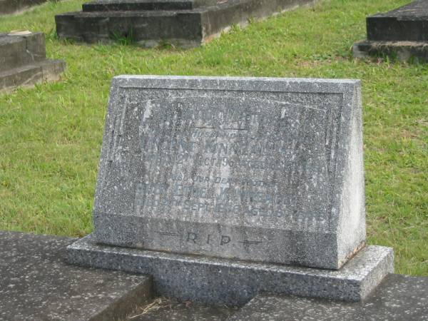 Vincent KINNEALLY,  | husband father,  | died 12 Oct 1961 aged 66 years;  | Ruby Ethel KINNEALLY,  | mother,  | died 4 Sept 1976 aged 81 years;  | Murwillumbah Catholic Cemetery, New South Wales  | 