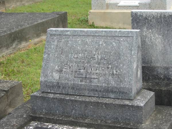 Emily MARTIN,  | mother,  | died 31 March  1955,  | erected by son & daughter;  | Murwillumbah Catholic Cemetery, New South Wales  | 