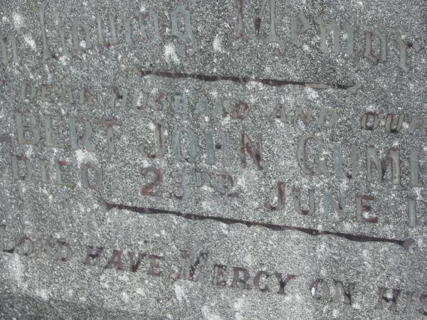 Albert John GUMBLETON,  | husband father,  | died 23 June 1954;  | Murwillumbah Catholic Cemetery, New South Wales  | 