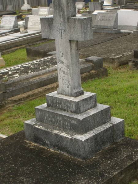 Austin William HESSION,  | husband father,  | died 18 Feb 1951 aged 60? years;  | Murwillumbah Catholic Cemetery, New South Wales  | 