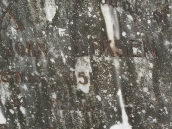 Frederick John DICKSEN,  | died 18 May 1951 aged 44 years;  | Murwillumbah Catholic Cemetery, New South Wales  | 