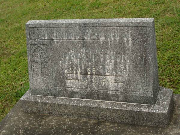 James J. GEHRIG,  | husband,  | died 18 June 1951 aged 26 years;  | Murwillumbah Catholic Cemetery, New South Wales  | 