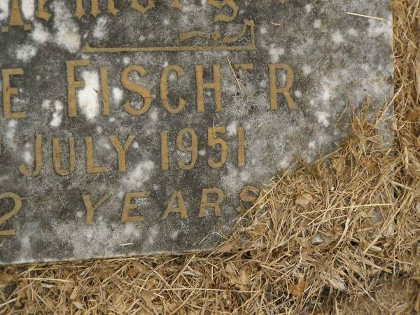 Catherine FISCHER,  | died 20 July 1951 aged 92 years;  | Murwillumbah Catholic Cemetery, New South Wales  | 