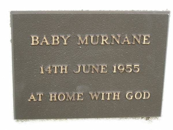 baby MURNANE,  | died 14 June 1955;  | Murwillumbah Catholic Cemetery, New South Wales  | 