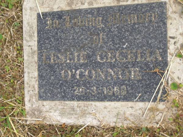 Leslie Cecelia O'CONNOR,  | died 26-3-1968;  | Murwillumbah Catholic Cemetery, New South Wales  | 