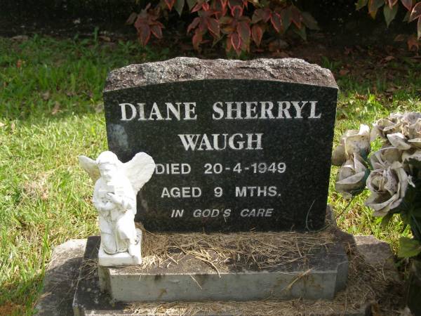 Diane Sherryl WAUGH,  | died 20-4-1949 aged 9 months;  | Murwillumbah Catholic Cemetery, New South Wales  | 